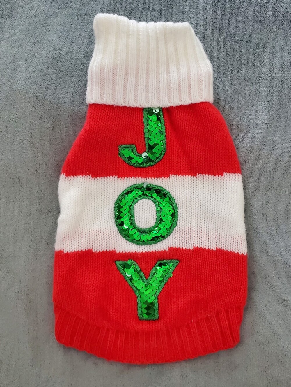 JOY Red And White SMALL Dog Sweater